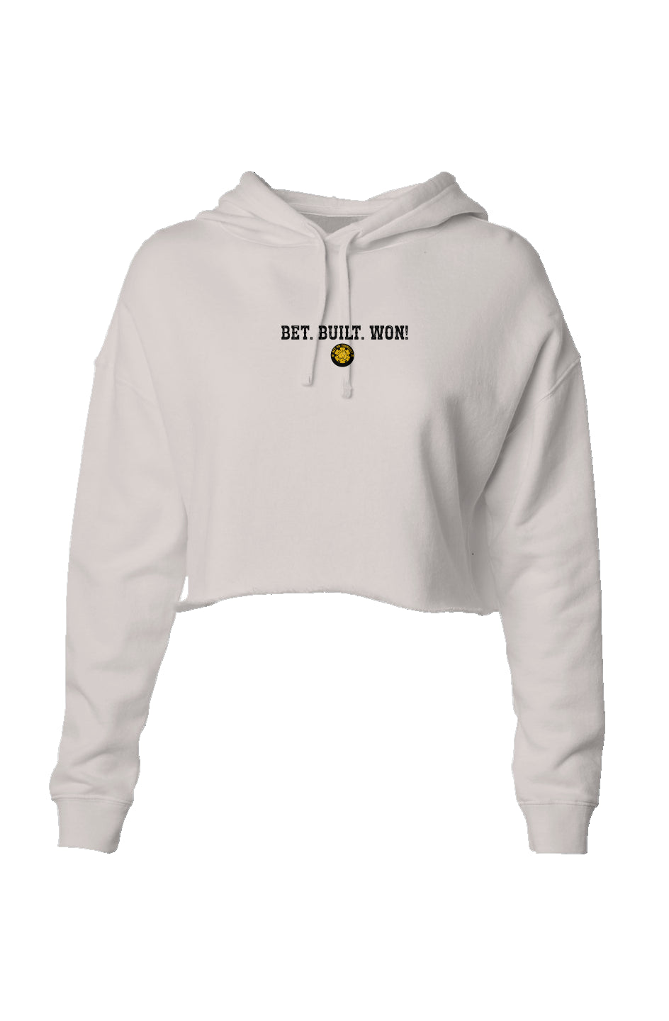 Bet. Built. Won! Lightweight Crop Hoodie