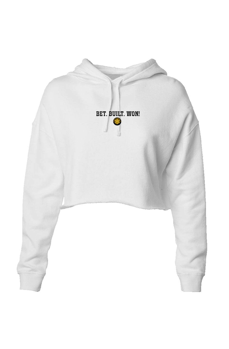Bet. Built. Won! Lightweight Crop Hoodie – Wear Your Victory